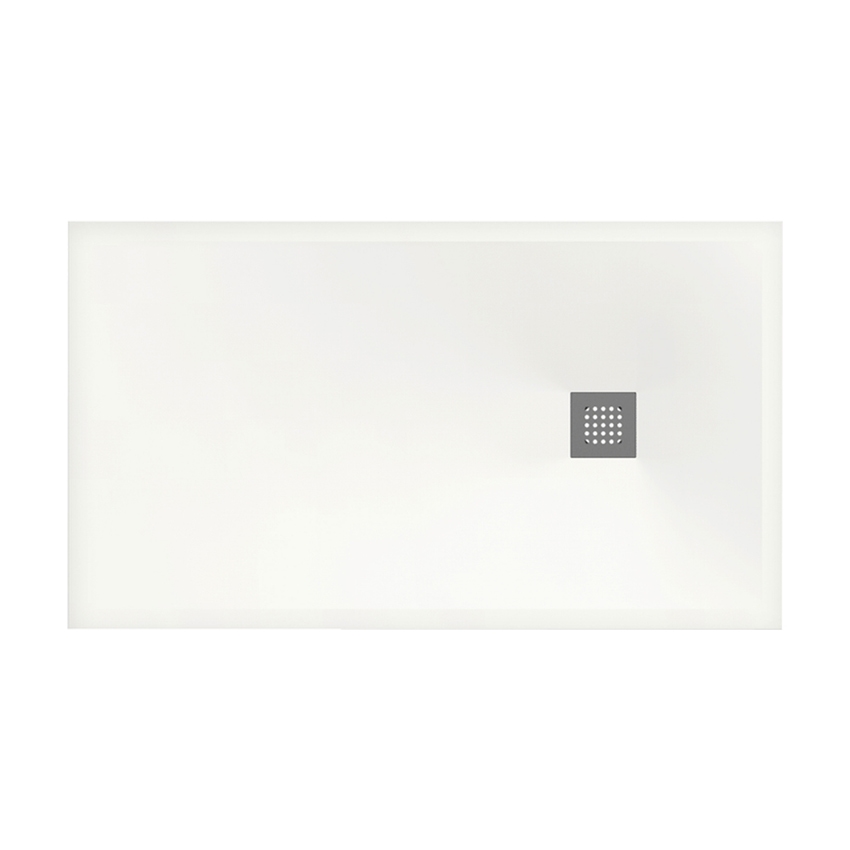 Immagine di Flaminia CM3 piatto doccia rettangolare L.140 P.80 cm, da appoggio o incasso filo pavimento, in ceramica, colore bianco finitura opaco C8014PBM