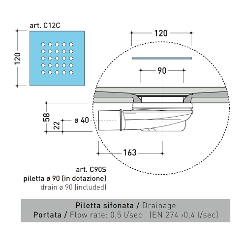 Immagine di Flaminia CM3 STONE piatto doccia rettangolare L.140 P.80 cm effetto pietra, da appoggio o incasso filo pavimento, in ceramica, colore bianco finitura opaco CS8014PBM