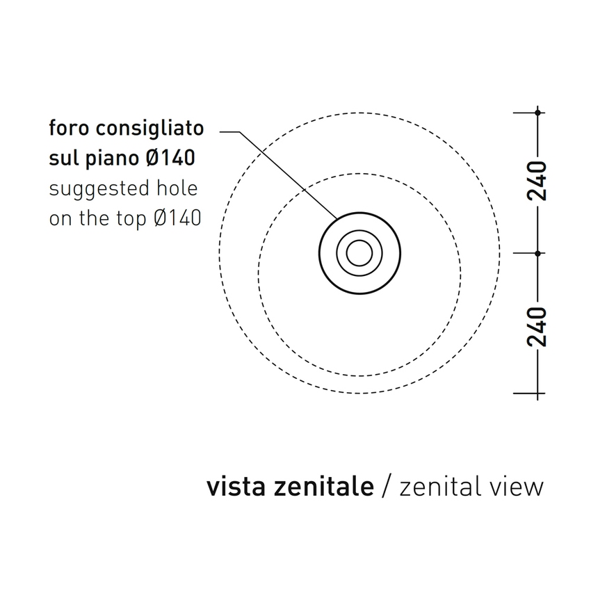 Immagine di Flaminia SPIRE+ lavabo rotondo da appoggio Ø 48 cm, senza troppopieno e senza piano rubinetteria, con decoro a rilievo, colore bianco finitura lucido SP48D