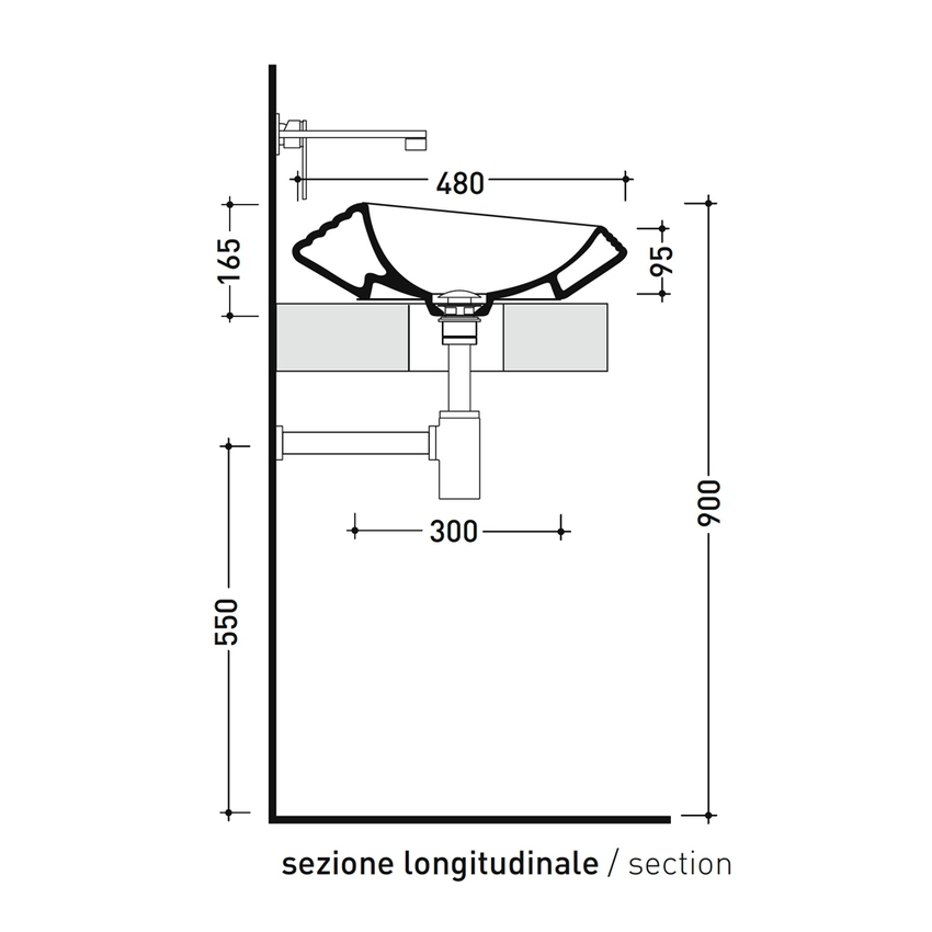 Immagine di Flaminia SPIRE+ lavabo rotondo da appoggio Ø 48 cm, senza troppopieno e senza piano rubinetteria, con decoro a rilievo, colore bianco finitura lucido SP48D