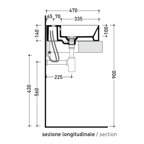Immagine di Flaminia APPLIGHT 50 lavabo L.50 P.47 cm, da appoggio o sospeso con piano rubinetteria, con troppopieno, colore bianco latte finitura opaco AP5047LAT