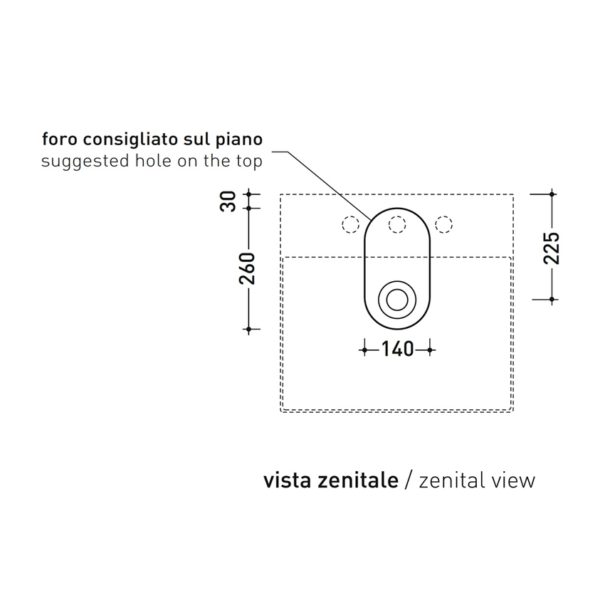Immagine di Flaminia APPLIGHT 50 lavabo L.50 P.47 cm, da appoggio o sospeso con piano rubinetteria, con troppopieno, colore bianco latte finitura opaco AP5047LAT