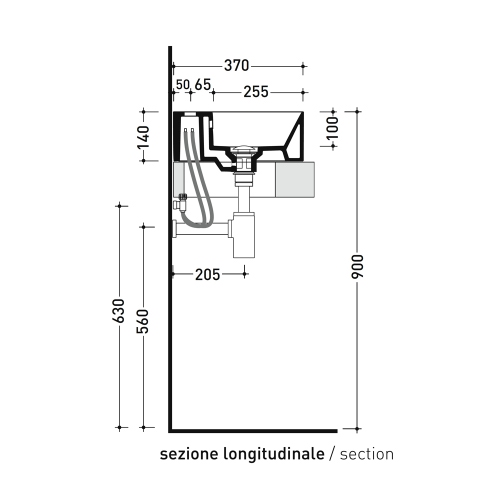Immagine di Flaminia APPLIGHT 60 lavabo L.60 P.37 cm, da appoggio o sospeso con piano rubinetteria, con troppopieno, colore azzurro polvere finitura lucido AP6037AP