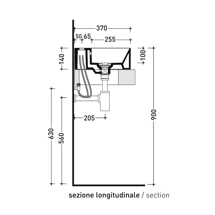 Immagine di Flaminia APPLIGHT 60 lavabo L.60 P.37 cm, da appoggio o sospeso con piano rubinetteria, con troppopieno, colore azzurro polvere finitura lucido AP6037AP