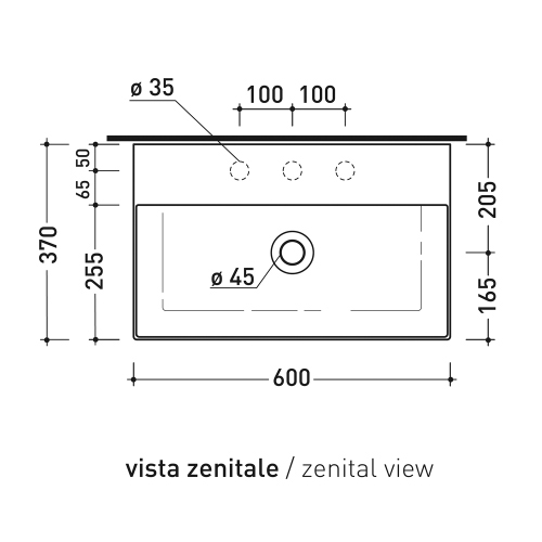 Immagine di Flaminia APPLIGHT 60 lavabo L.60 P.37 cm, da appoggio o sospeso con piano rubinetteria, con troppopieno, colore azzurro polvere finitura lucido AP6037AP