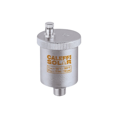 Immagine di Caleffi Valvola automatica di sfogo aria per impianti solari 1/2" M senza rubinetto 250041