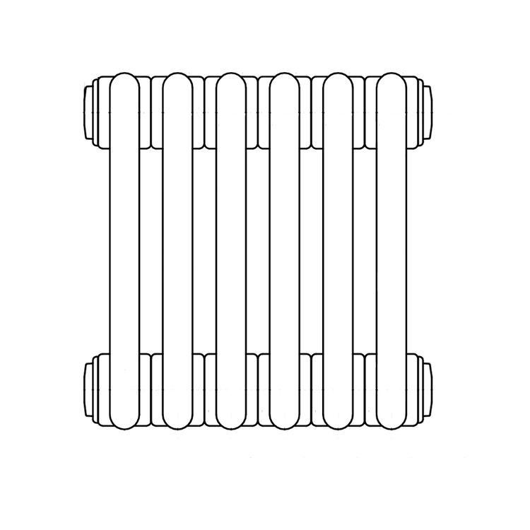 Immagine di Irsap TESI 6 radiatore 6 elementi H.220 L.27 P.21,5 cm, colore bianco finitura lucido RT622000601IRNON02