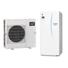 Immagine di Mitsubishi MINISPLIT R32 Sistema idronico composto da pompa di calore Inverter ECODAN 10 kW con HYDROTANK SMALL reversibile 170 litri SUZ-SWM100VA+ERST17D-VM2D