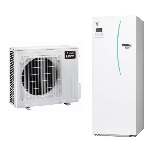 Immagine di Mitsubishi MINISPLIT R32 Sistema idronico composto da pompa di calore Inverter ECODAN 6 kW con HYDROTANK SMALL reversibile 200 litri SUZ-SWM60VA2+ERST20D-VM2D