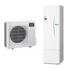 Immagine di Mitsubishi MINISPLIT R32 Sistema idronico composto da pompa di calore Inverter ECODAN 6 kW con HYDROTANK SMALL reversibile 300 litri SUZ-SWM60VA2+ERST30D-VM2ED