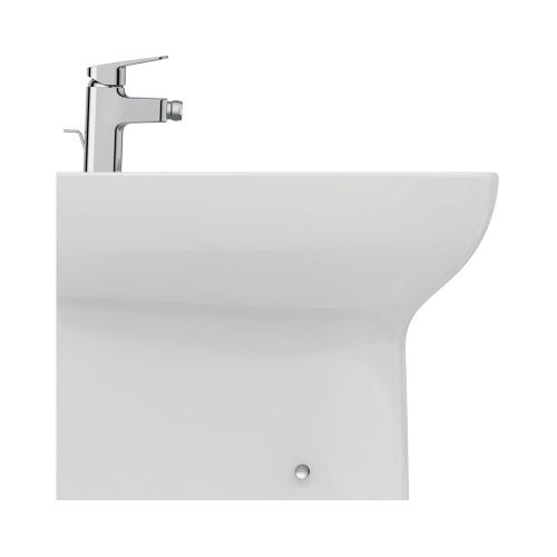 Immagine di Ideal Standard I.LIFE A bidet a terra, a filo parete, universale, con troppopieno, monoforo, colore bianco finitura lucido T464101