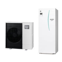 Immagine di Mitsubishi SPLIT Sistema idronico composto da pompa di calore Inverter ZUBADAN 10 kW monofase con HYDROTANK MEDIUM reversibile 200 litri PUZ-SHWM100VAA+ERST20F-VM2E