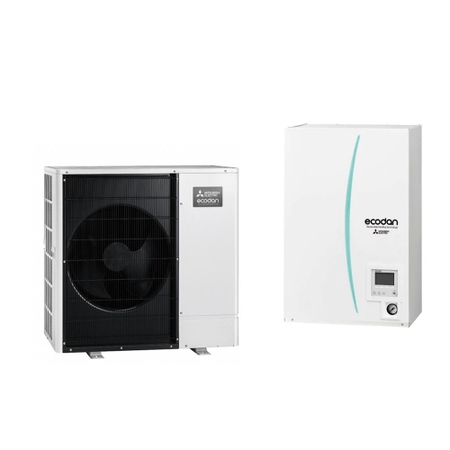 Immagine di Mitsubishi SPLIT R32 Sistema idronico composto da pompa di calore Inverter ECODAN 8 kW monofase con HYDROBOX MEDIUM reversibile  PUZ-SWM80VAA+ERSF-VM2E