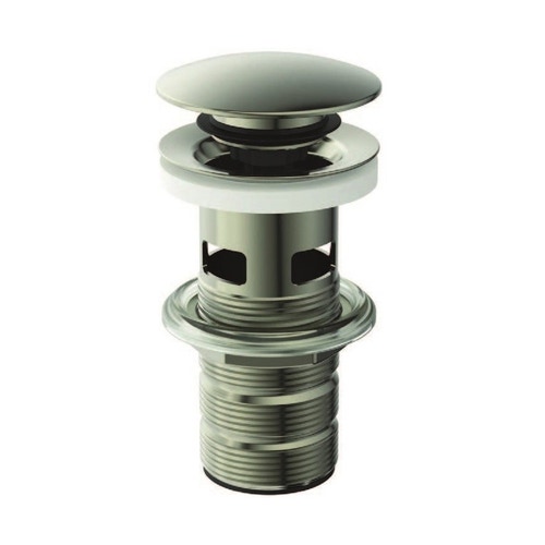 Immagine di Ideal Standard piletta Click-Clack con fori per lavabo con troppopieno, finitura Silver storm E1482GN