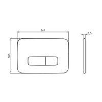 Immagine di Ideal Standard OLEAS™ M3 placca di comando per azionamento risciacquo cassette Prosys, finitura magnetic Grey R0459A5