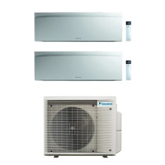 Immagine di Daikin EMURA R32 Climatizzatore a parete dual split inverter Wi-Fi bianco | unità esterna 5 kW unità interne 7000+12000 BTU 2MXM50A+FTXJ[20|35]AW