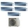 Daikin EMURA R32 Climatizzatore a parete penta split inverter Wi-Fi silver | unità esterna 7.8 kW unità interne 7000+9000+9000+9000+18000 BTU 5MXM90A9+FTXJ[20|25|25|25|50]AS