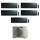 Daikin EMURA R32 Climatizzatore a parete penta split inverter Wi-Fi black | unità esterna 7.8 kW unità interne 7000+7000+7000+7000+12000 BTU 5MXM90A9+FTXJ[20|20|20|20|35]AB