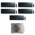 Immagine di Daikin EMURA R32 Climatizzatore a parete penta split inverter Wi-Fi black | unità esterna 7.8 kW unità interne 7000+9000+9000+12000+12000 BTU 5MXM90A9+FTXJ[20|25|25|35|35]AB