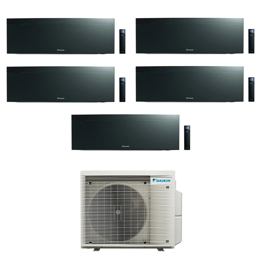 Immagine di Daikin EMURA R32 Climatizzatore a parete penta split inverter Wi-Fi black | unità esterna 7.8 kW unità interne 7000+7000+7000+7000+12000 BTU 5MXM90A9+FTXJ[20|20|20|20|35]AB