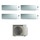 Daikin EMURA R32 Climatizzatore a parete quadri split inverter Wi-Fi bianco | unità esterna 7.4 kW unità interne 7000+9000+9000+12000 BTU 4MXM80A9+FTXJ[20|25|25|35]AW