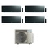 Immagine di Daikin EMURA R32 Climatizzatore a parete quadri split inverter Wi-Fi black | unità esterna 6.8 kW unità interne 7000+7000+9000+9000 BTU 4MXM68A9+FTXJ[20|20|25|25]AB