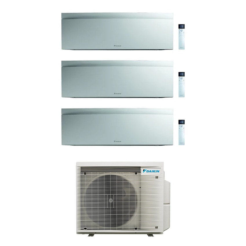 Immagine di Daikin EMURA R32 Climatizzatore a parete trial split inverter Wi-Fi bianco | unità esterna 5 kW unità interne 7000+9000+12000 BTU 3MXM52A9+FTXJ[20|25|35]AW