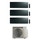 Daikin EMURA R32 Climatizzatore a parete trial split inverter Wi-Fi black | unità esterna 5 kW unità interne 7000+7000+18000 BTU 3MXM52A9+FTXJ[20|20|50]AB