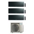 Immagine di Daikin EMURA R32 Climatizzatore a parete trial split inverter Wi-Fi black | unità esterna 6.8 kW unità interne 7000+7000+15000 BTU 3MXM68A9+FTXJ[20|20|42]AB