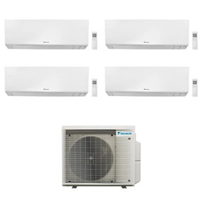 Immagine di Daikin PERFERA FTXM-R R32 Climatizzatore a parete quadri split inverter Wi-Fi bianco | unità esterna 7.4 kW unità interne 5000+9000+12000+12000 BTU 4MXM80A9+CTXM[15]R+FTXM[25|35|35]R