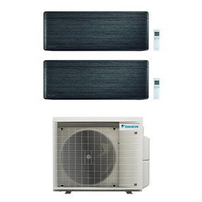 Immagine di Daikin STYLISH R32 Climatizzatore a parete dual split inverter Wi-Fi blackwood | unità esterna 6.5 kW unità interne 12000+18000 BTU 2MXM68A9+FTXA[35|50]BT