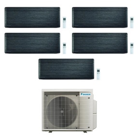 Immagine di Daikin STYLISH R32 Climatizzatore a parete penta split inverter Wi-Fi blackwood | unità esterna 7.8 kW unità interne 7000+7000+7000+9000+18000 BTU 5MXM90A9+FTXA[20|20|20|25|50]BT