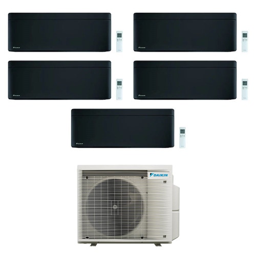 Immagine di Daikin STYLISH R32 Climatizzatore a parete penta split inverter Wi-Fi nero | unità esterna 7.8 kW unità interne 5000+5000+5000+5000+9000 BTU 5MXM90A9+CTXA[15|15|15|15]BB+FTXA[25]BB
