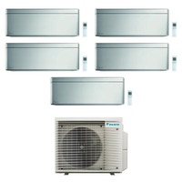 Immagine di Daikin STYLISH R32 Climatizzatore a parete penta split inverter Wi-Fi silver | unità esterna 7.8 kW unità interne 5000+5000+5000+12000+15000 BTU 5MXM90A9+CTXA[15|15|15]BS+FTXA[35|42]BS