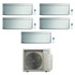 Immagine di Daikin STYLISH R32 Climatizzatore a parete penta split inverter Wi-Fi silver | unità esterna 7.8 kW unità interne 7000+7000+9000+9000+18000 BTU 5MXM90A9+FTXA[20|20|25|25|50]BS