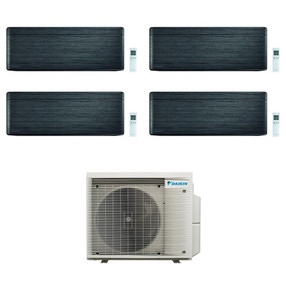 Immagine di Daikin STYLISH R32 Climatizzatore a parete quadri split inverter Wi-Fi blackwood | unità esterna 7.4 kW unità interne 7000+12000+12000+18000 BTU 4MXM80A9+FTXA[20|35|35|50]BT