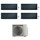 Daikin STYLISH R32 Climatizzatore a parete quadri split inverter Wi-Fi blackwood | unità esterna 7.4 kW unità interne 7000+9000+18000+18000 BTU 4MXM80A9+FTXA[20|25|50|50]BT
