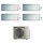 Daikin STYLISH R32 Climatizzatore a parete quadri split inverter Wi-Fi silver | unità esterna 7.4 kW unità interne 9000+9000+9000+15000 BTU 4MXM80A9+FTXA[25|25|25|42]BS