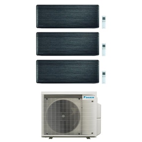 Immagine di Daikin STYLISH R32 Climatizzatore a parete trial split inverter Wi-Fi blackwood | unità esterna 6.8 kW unità interne 5000+5000+7000 BTU 3MXM68A9+CTXA[15|15]BT+FTXA[20]BT