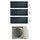 Daikin STYLISH R32 Climatizzatore a parete trial split inverter Wi-Fi blackwood | unità esterna 6.8 kW unità interne 7000+7000+12000 BTU 3MXM68A9+FTXA[20|20|35]BT