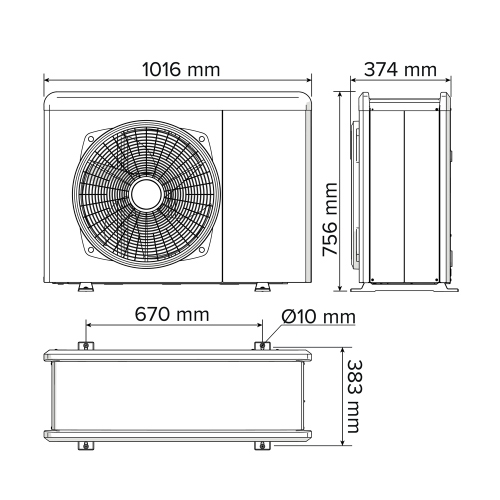 Immagine di Ariston NIMBUS PLUS 35 S NET R32 Pompa di calore monofase inverter split aria/acqua per riscaldamento e raffrescamento 3301886