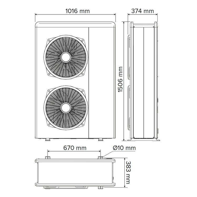 Ariston 3302222 NIMBUS PLUS 120 S NET R32 Pompa Di Calore Monofase Inverter Split Aria Acqua Per