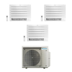 Immagine di Daikin PERFERA Pavimento FVXM-A R32 Climatizzatore a pavimento trial split inverter Wi-Fi bianco | unità esterna 5 kW unità interne 7000+7000+7000 BTU 3MXM52A9+CVXM[20|20|20]A9