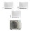Immagine di Daikin PERFERA Pavimento FVXM-A R32 Climatizzatore a pavimento trial split inverter Wi-Fi bianco | unità esterna 4 kW unità interne 7000+7000+7000 BTU 3MXM40A9+CVXM[20|20|20]A9