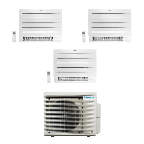 Immagine di Daikin PERFERA Pavimento FVXM-A R32 Climatizzatore a pavimento trial split inverter Wi-Fi bianco | unità esterna 4 kW unità interne 7000+7000+7000 BTU 3MXM40A9+CVXM[20|20|20]A9