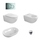 Flaminia composizione bagno con sanitari sospesi APP, lavabo da appoggio APP 62 cm colore bianco finitura lucido, placca di comando SIGMA01 finitura cromato lucido COMP0001