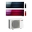 Immagine di Mitsubishi MSZ-LN Kirigamine Style R32 Climatizzatore a parete dual split inverter Wi-Fi, unità esterna 5.3 kW unità interna rossa da 9000 e nera da 12000 BTU MXZ-2F53VF-MSZ-LN25VGR-MSZ-LN35VGB