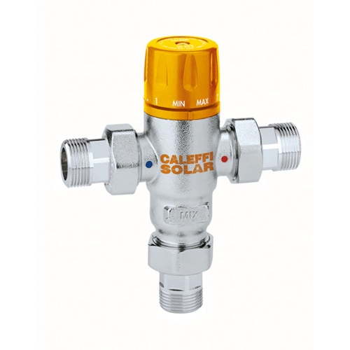 Immagine di Caleffi Miscelatore termostatico regolabile, con valvole di ritegno, per impianti solari 3/4" 252153