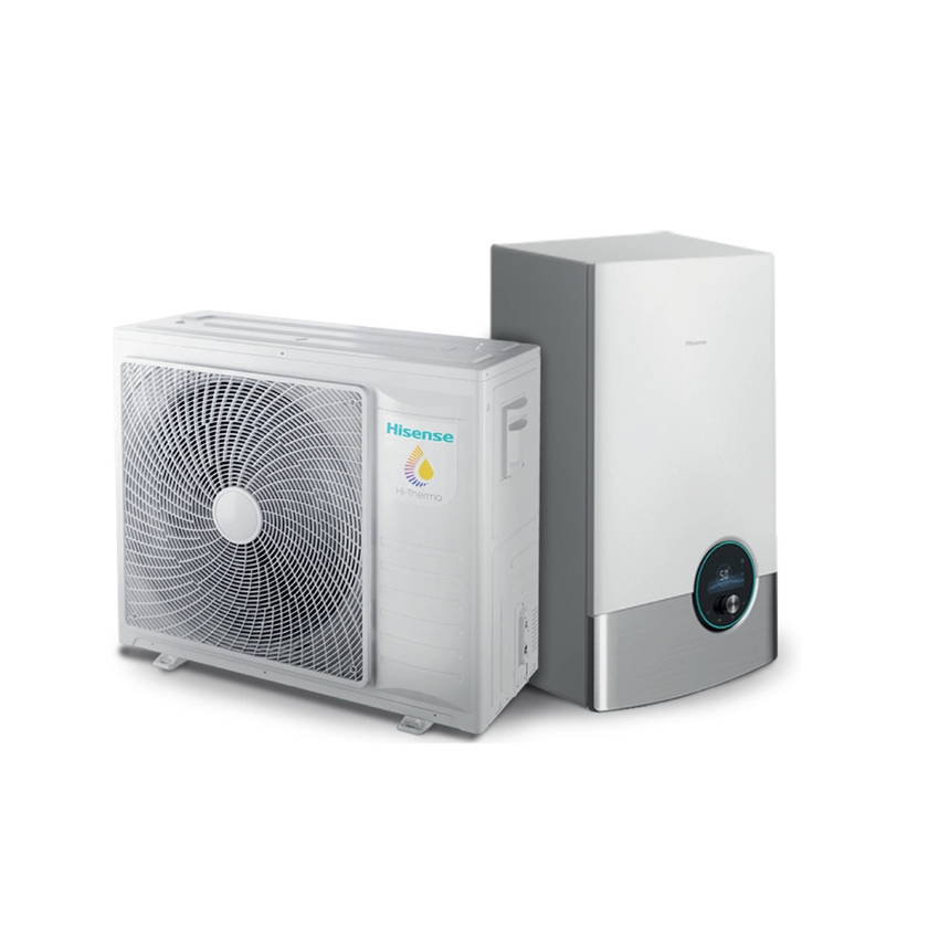 Immagine di Hisense HI-THERMA pompa di calore split aria-acqua per riscaldamento, raffreddamento e produzione ACS | unità interna e unità esterna 7 kW AHM-044HCDSAA+AHW-044HCDS1