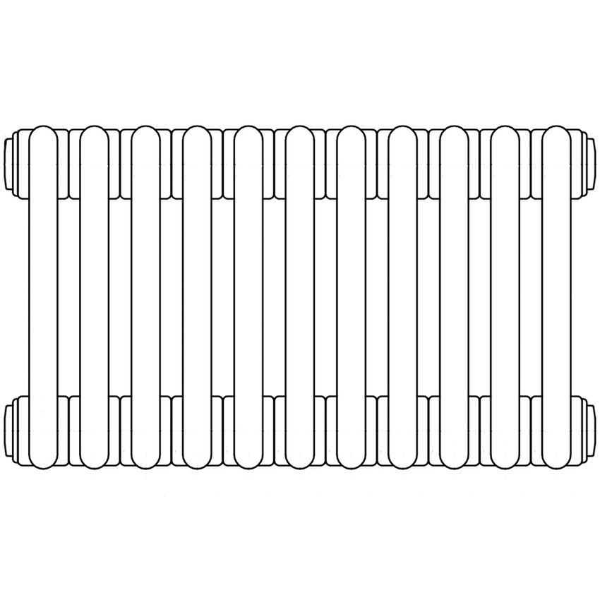 Immagine di Irsap TESI 6 radiatore 11 elementi H.30 L.49,5 P.21,5 cm, colore bianco finitura lucido RT603001101IRNON